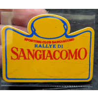TARGHETTA IN PLASTICA - RALLYE DI SANGIACOMO - 6 X 4,5 CM