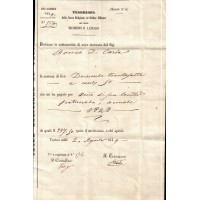 TESORERIA SACRA RELIGIONE e ORDINE MILITARE SANTI MAURIZIO E LAZZARO 1849 C9-153