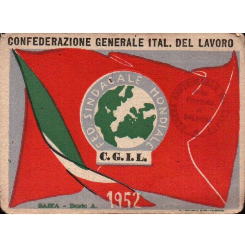 TESSERA 1952 CGIL - BOLOGNA - DIPENDENTE COMUNALE 