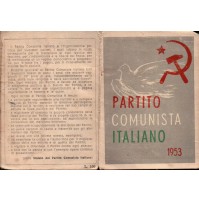 TESSERA 1953 - PARTITO COMUNISTA ITALIANO - P.C.I. BOLOGNA 