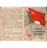 TESSERA 1957 - PARTITO COMUNISTA ITALIANO - P.C.I. BOLOGNA 