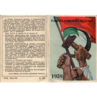 TESSERA 1959 - PARTITO COMUNISTA ITALIANO - P.C.I. BOLOGNA 