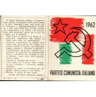 TESSERA 1962 - PARTITO COMUNISTA ITALIANO - P.C.I. BOLOGNA 