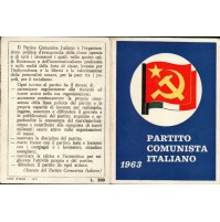 TESSERA 1963 - PARTITO COMUNISTA ITALIANO - P.C.I. BOLOGNA 