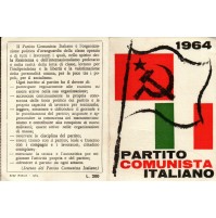 TESSERA 1964 - PARTITO COMUNISTA ITALIANO - P.C.I. BOLOGNA 