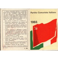 TESSERA 1966 - PARTITO COMUNISTA ITALIANO - P.C.I. BOLOGNA 