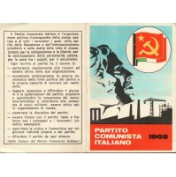 TESSERA 1968 - PARTITO COMUNISTA ITALIANO - P.C.I. BOLOGNA 