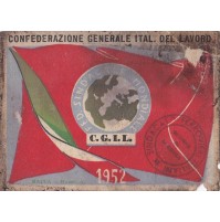 TESSERA CGIL 1952 CONFEDERAZIONE GENERALE ITALIANA DEL LAVORO SAVONA  9-69BIS