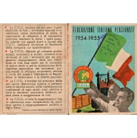 TESSERA CGIL PENSIONATI - 1954/55 - FEDERAZIONE ITALIANA PENSIONATI