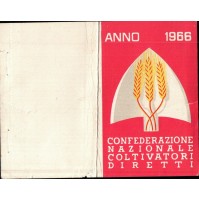 TESSERA CONFEDERAZIONE NAZIONALE COLTIVATORI DIRETTI 1966 CAPRAUNA CUNEO C9-261