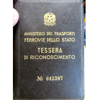 TESSERA DI RICONOSCIMENTO FERROVIE DELLO STATO - BIGLIETTO CHILOMETRICO - 1969 -
