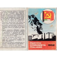 TESSERA PCI 1968 COMPLETA DI BOLLINI FEDERAZIONE DI SAVONA 1-232