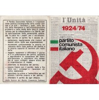 TESSERA PCI 1974 COMPLETA DI BOLLINI FEDERAZIONE DI SAVONA 1-231