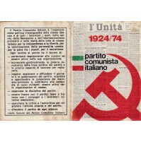 TESSERA P.C.I PARTITO COMUNISTA ITALIANO 1974 SEZIONE DI ALBENGA 11-167BIS
