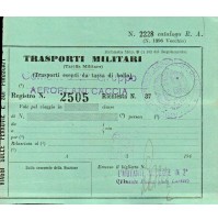 TRASPORTI MILITARI COMANDO 2° GRUPPO AEROPLANI CACCIA / REGIA AERONAUTICA 1942