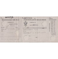 VAGLIA POSTALE AMMINISTRAZIONE DELLE POSTE 1926 IMPERIA BOSCOMARE 12-115