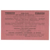 VERDUN (Mosa) LORENA FRANCE CIRCUIT DES CHAMPS DE BATAILLE 1920 WWI 10-44