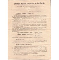 VOLANTINO CONSORZIO AGRARIO COOPERATIVO DI VAL NERVIA VALLECROSIA - 1906 -19-190
