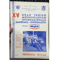 XV GRAN TROFEO MOTOCICLISTICO INTERNAZIONALE SANREMO-OSPEDALETTI 1965 - LIBRETTO