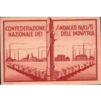 TESSERA CONFEDERAZIONE NAZIONALE DEI SINDACATI DELL'INDUSTRIA - SAVONA 1934 - LOANO -C8-1003