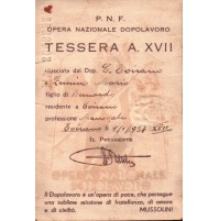 P.N.F. OPERA NAZIONALE DOPOLAVORO - 1938 TOIRANO - C8-1006
