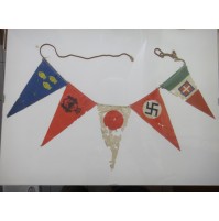 BANDIERINE DI PROPAGANDA EPOCA FASCISTA - ITALIA GERMANIA GIAPPONE ALBANIA SVEZIA 1940/43